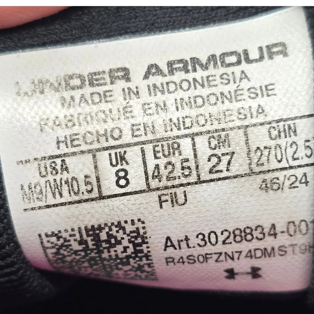 Under Armour Spawn 4 Basketball Shoes Black Pink Purple Mens 9 3028834-001